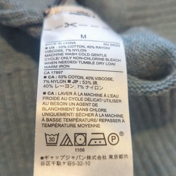 Men's Banana Republic Cotton Blend Light Blue Striped Crewneck Sweater - M - Picture 5 of 5